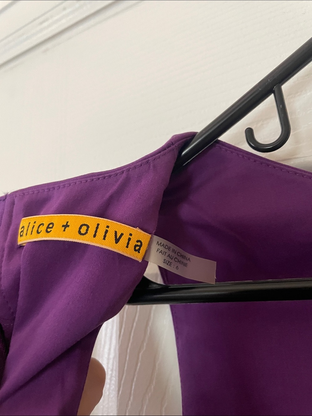 Alice + Olivia Purple Sleeveless Peplum Mini Dress Size 6 NWT Cocktail Party - Picture 7 of 8